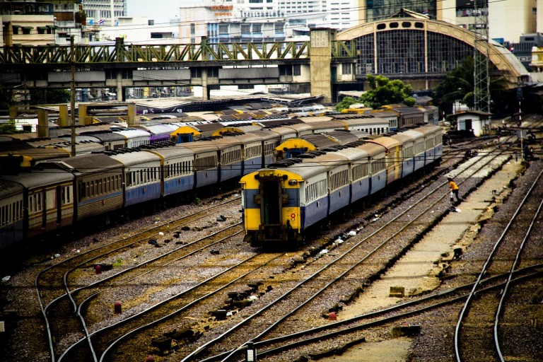 Bangkok's Main Station - a hive of activity as the train is a great way to get around Thailand.